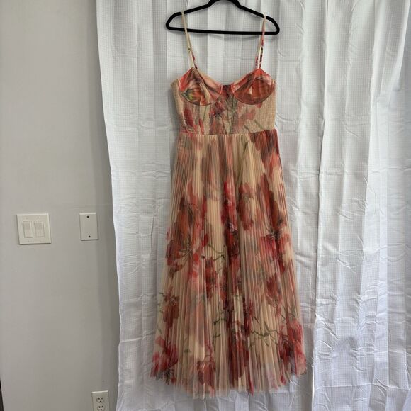 Hutch Dress Womens Size XL Brianna Sleeveless Bustier Pleated Tulle Maxi NWT - Picture 2 of 9